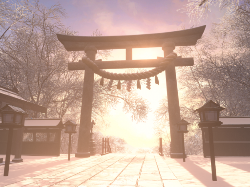 雪晴の夜明けの画像